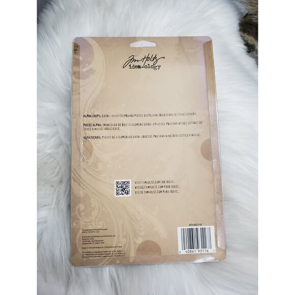 Tim Holtz idea-ology embellishments.‎ ALPHA CHIPS ELEMENTARY. 192 Pieces, New - Picture 4 of 4